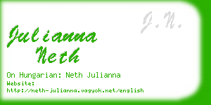 julianna neth business card